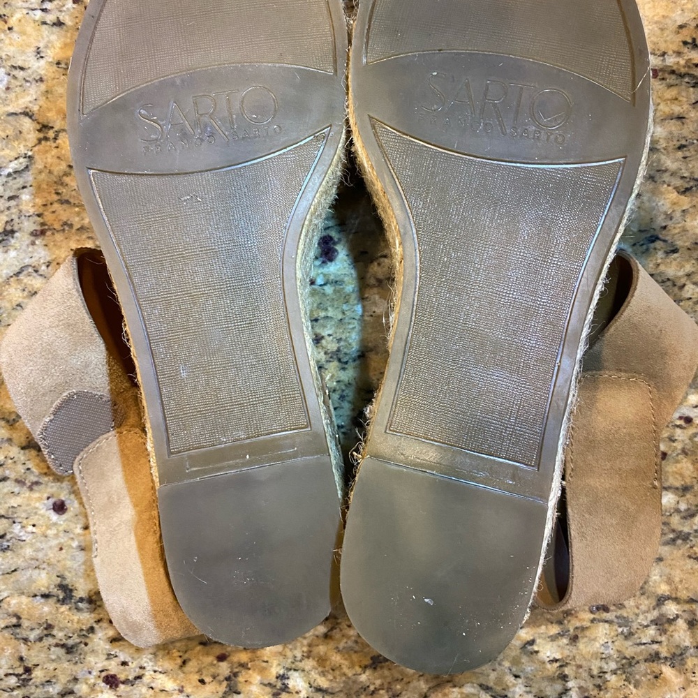 Franco Sarto Leather Espadrilles - Picture 8 of 11